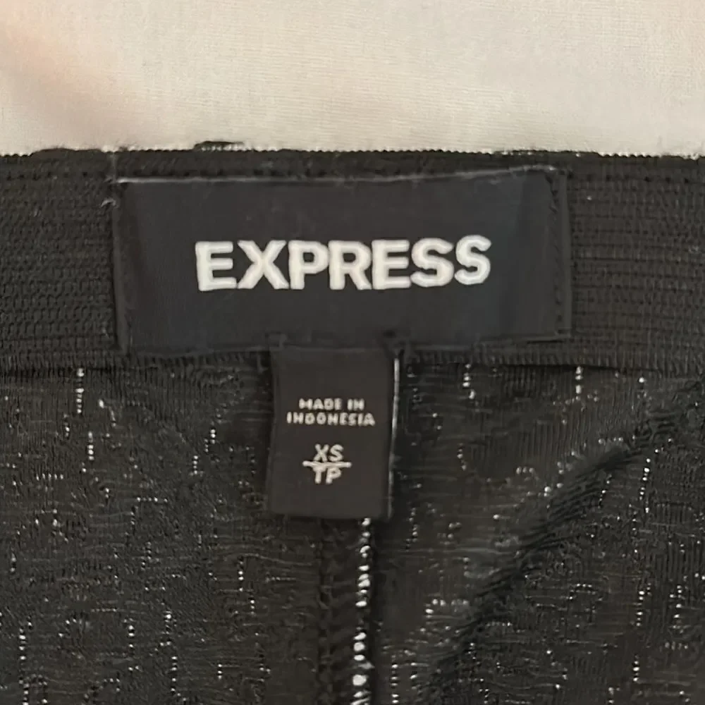 Express High Rise Textured Leopard Skirt